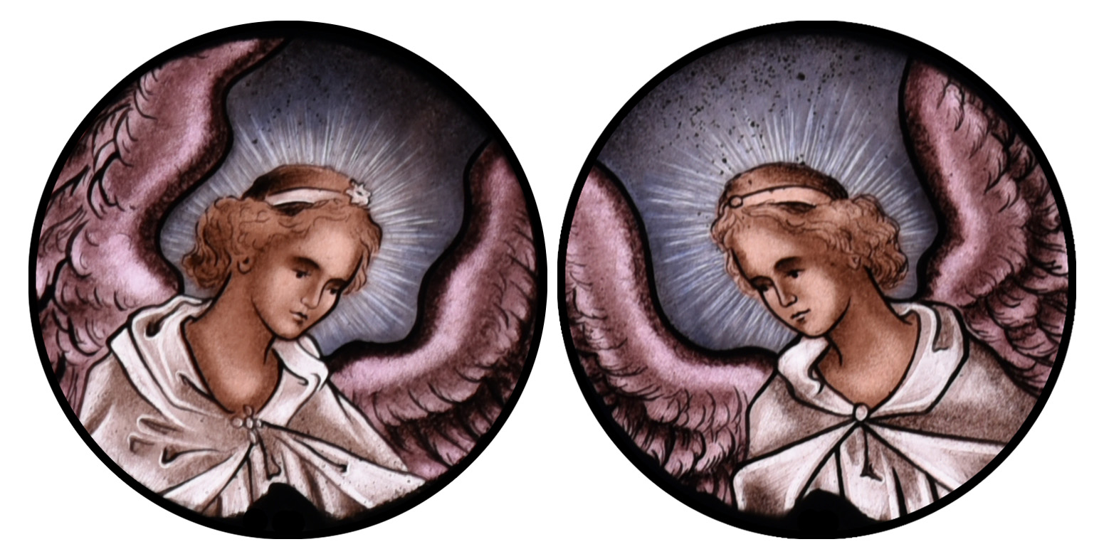 2 round angels white